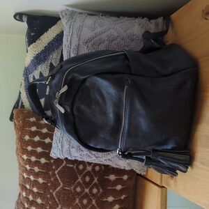 Pelletteria Veneta Pebbled Italian Leather Backpack